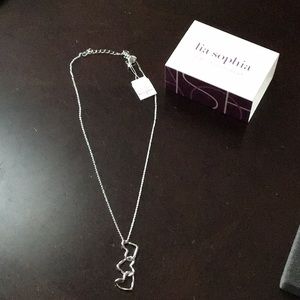 Lia Sophia triple heart necklace